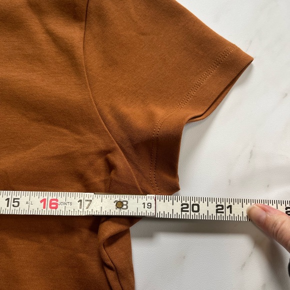 NWT J Crew Chestnut Brown Essential Tee size large - Picture 6 of 6